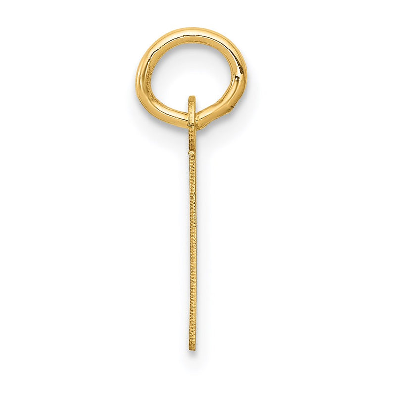 14k Yellow Gold 14k Small Slanted Block Letter E Initial Charm