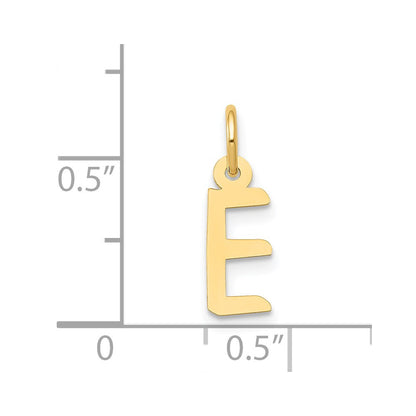 14k Yellow Gold 14k Small Slanted Block Letter E Initial Charm