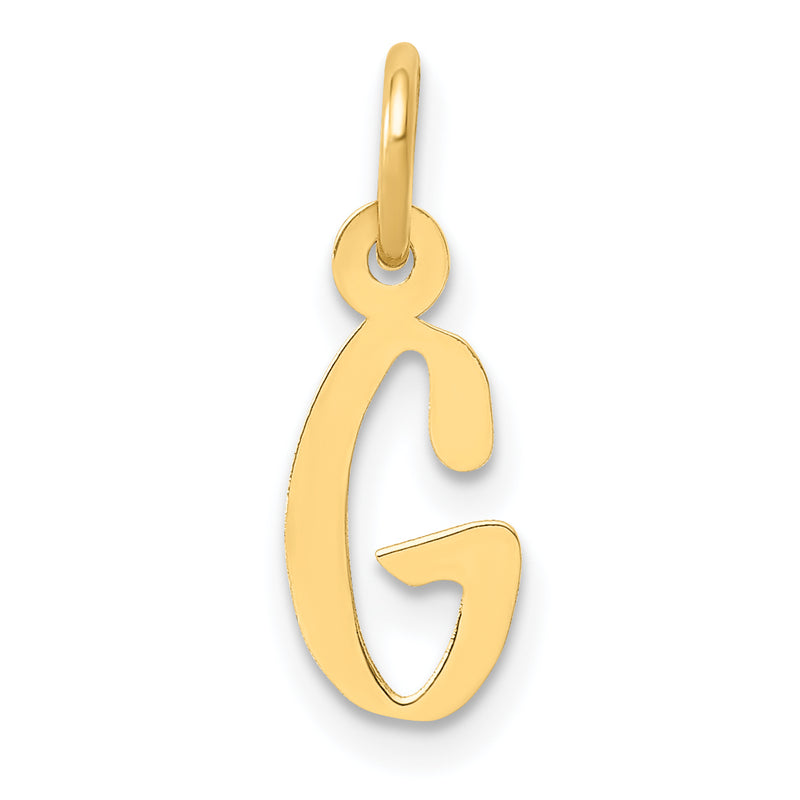 14k Yellow Gold 14k Small Slanted Block Letter G Initial Charm