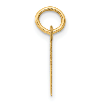 14k Yellow Gold 14k Small Slanted Block Letter I Initial Charm