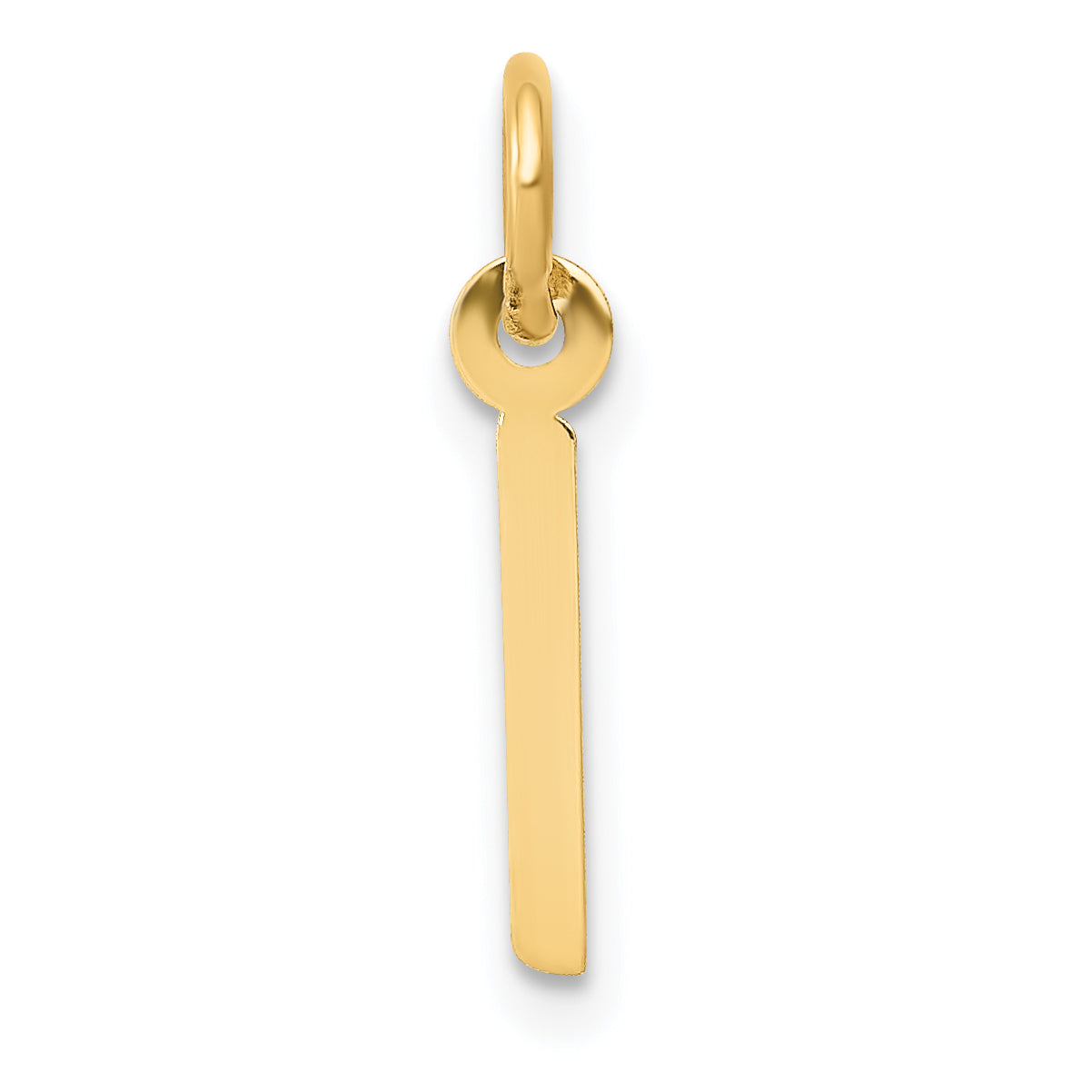 14k Yellow Gold 14k Small Slanted Block Letter I Initial Charm