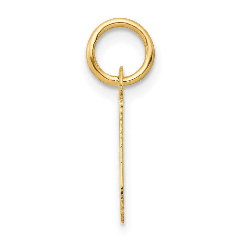 14k Yellow Gold 14k Small Slanted Block Letter J Initial Charm