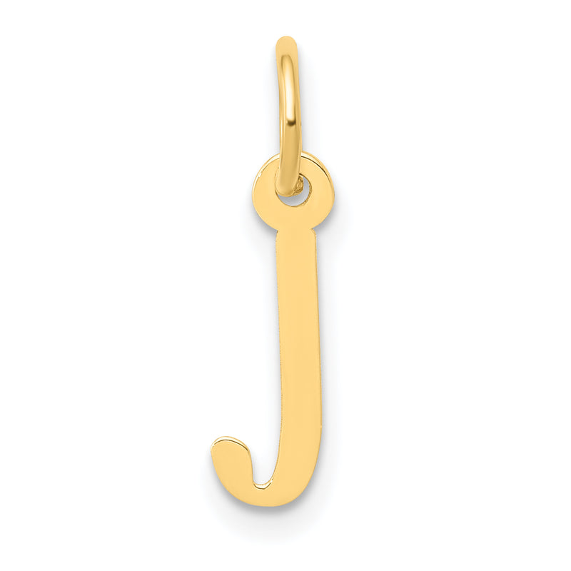 14k Yellow Gold 14k Small Slanted Block Letter J Initial Charm
