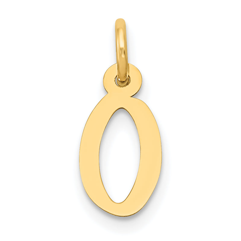 14k Yellow Gold 14k Small Slanted Block Letter O Initial Charm