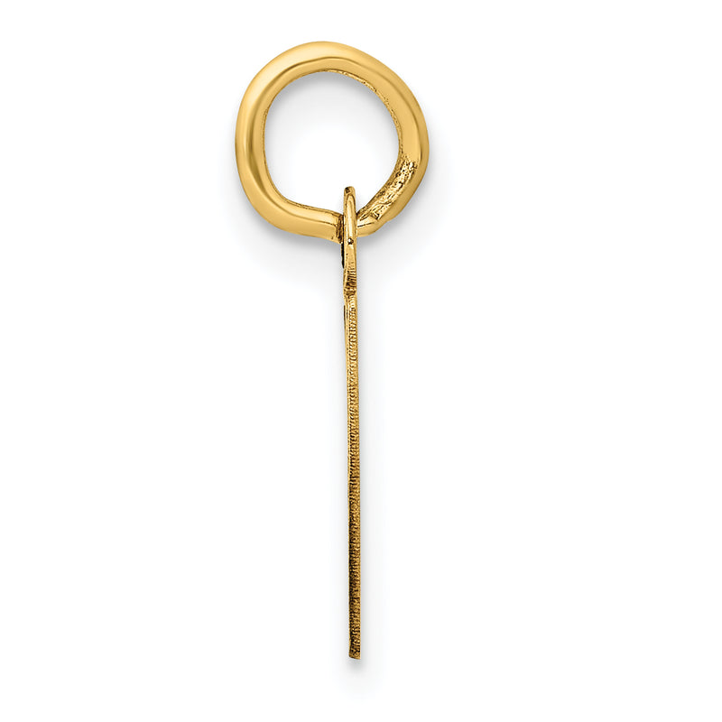 14k Yellow Gold 14k Small Slanted Block Letter P Initial Charm