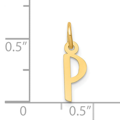 14k Yellow Gold 14k Small Slanted Block Letter P Initial Charm