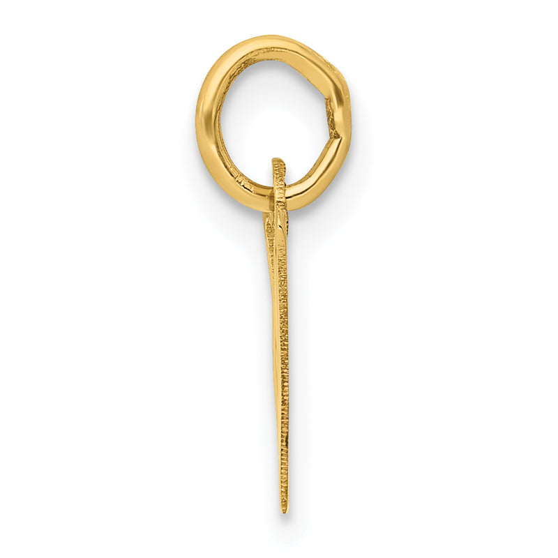 14k Yellow Gold 14k Small Slanted Block Letter W Initial Charm