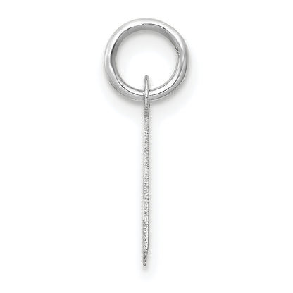 14k White Gold 14k White Gold Small Slanted Block Letter A Initial Charm
