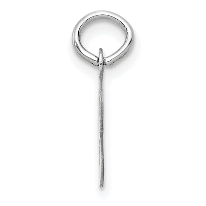 14k White Gold 14k White Gold Small Slanted Block Letter B Initial Charm