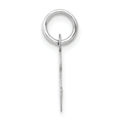 14k White Gold 14k White Gold Small Slanted Block Letter C Initial Charm