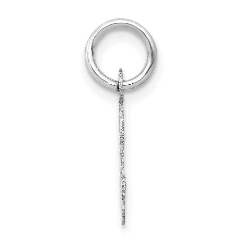 14k White Gold 14k White Gold Small Slanted Block Letter C Initial Charm