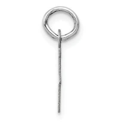 14k White Gold 14K White Gold Small Slanted Block Letter F Initial Charm