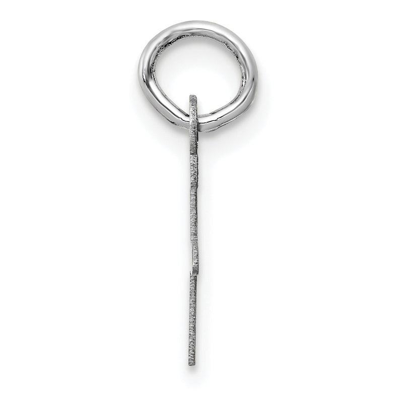 14k White Gold 14K White Gold Small Slanted Block Letter F Initial Charm