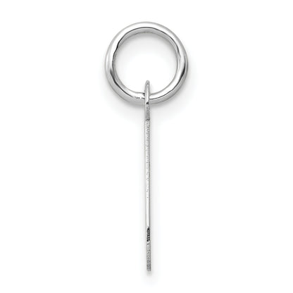 14k White Gold 14K White Gold Small Slanted Block Letter J Initial Charm