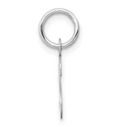 14k White Gold 14K White Gold Small Slanted Block Letter S Initial Charm