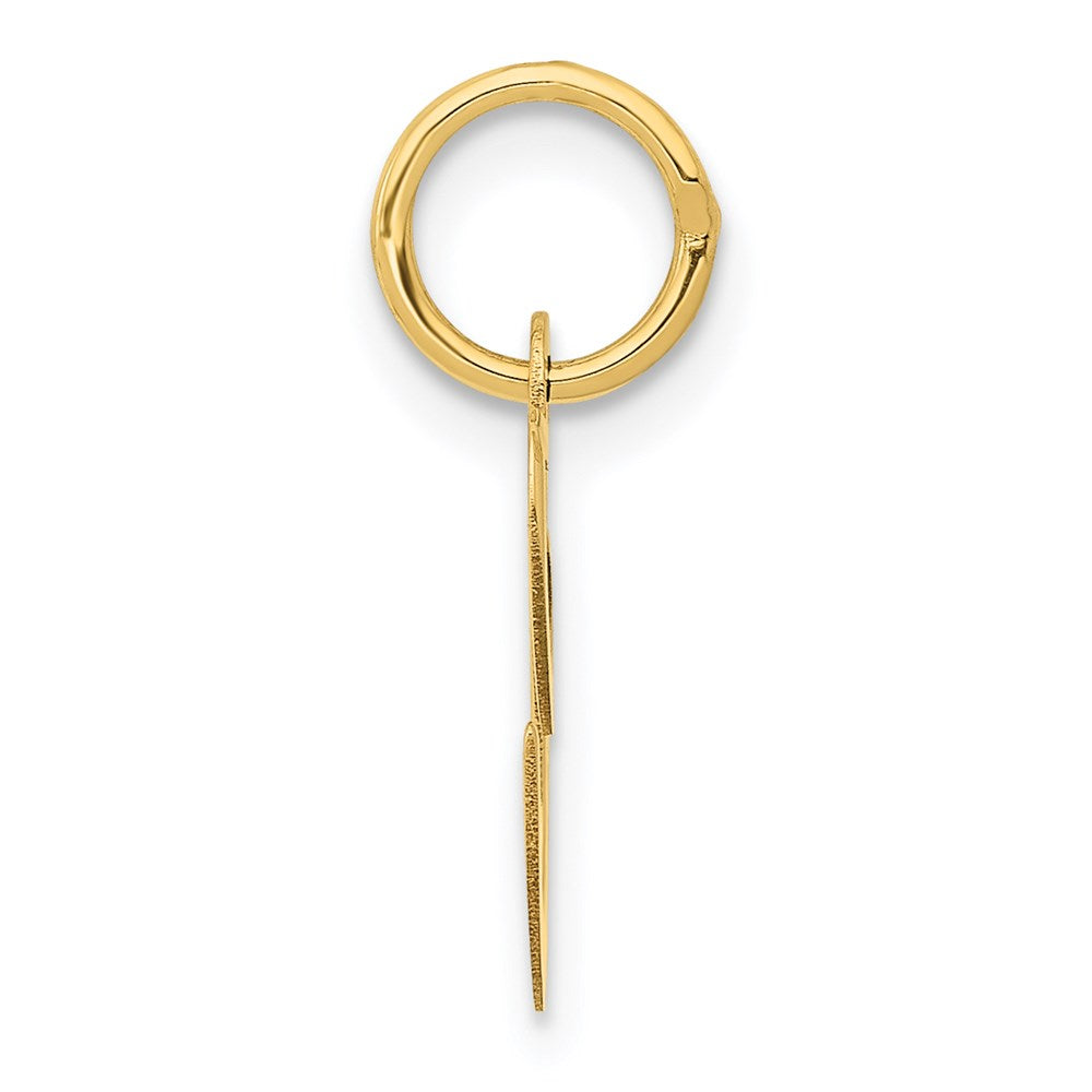 14k Yellow Gold 14K Small Fancy Script Letter C Initial Charm