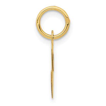 14k Yellow Gold 14K Small Fancy Script Letter C Initial Charm