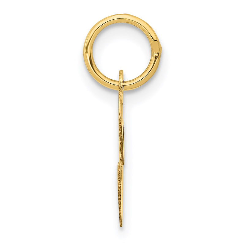 14k Yellow Gold 14K Small Fancy Script Letter C Initial Charm
