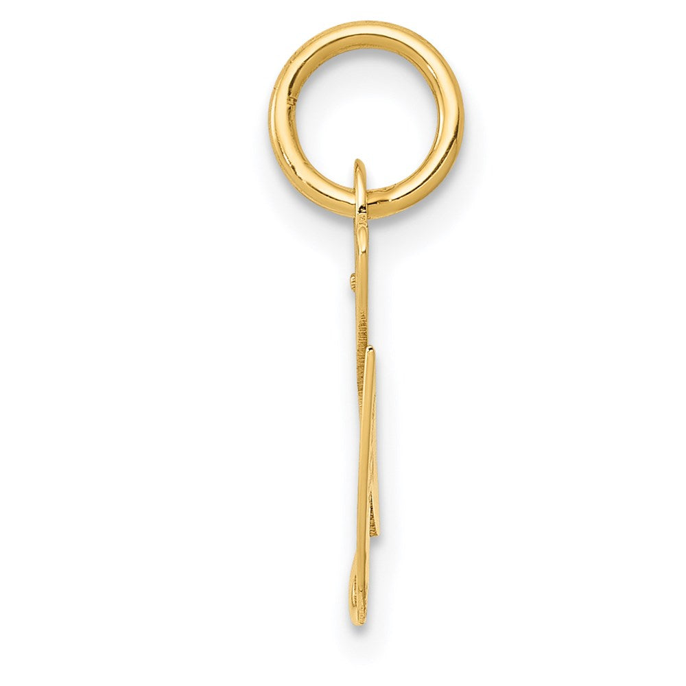 14k Yellow Gold 14K Small Fancy Script Letter G Initial Charm