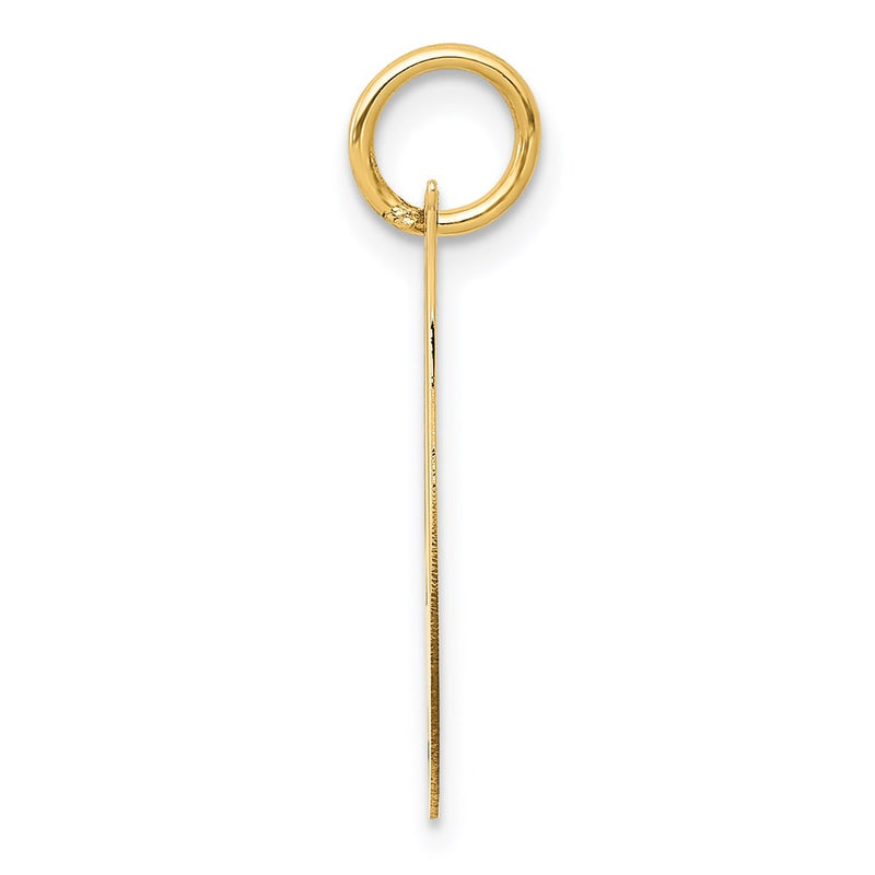 14k Yellow Gold 14K Small Fancy Script Letter I Initial Charm