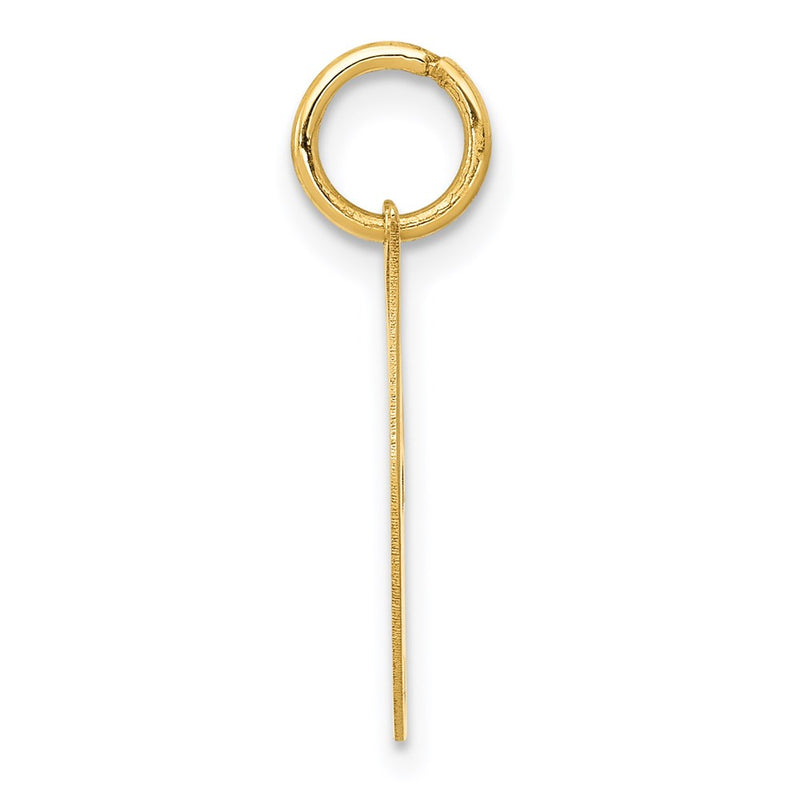 14k Yellow Gold 14K Small Fancy Script Letter J Initial Charm