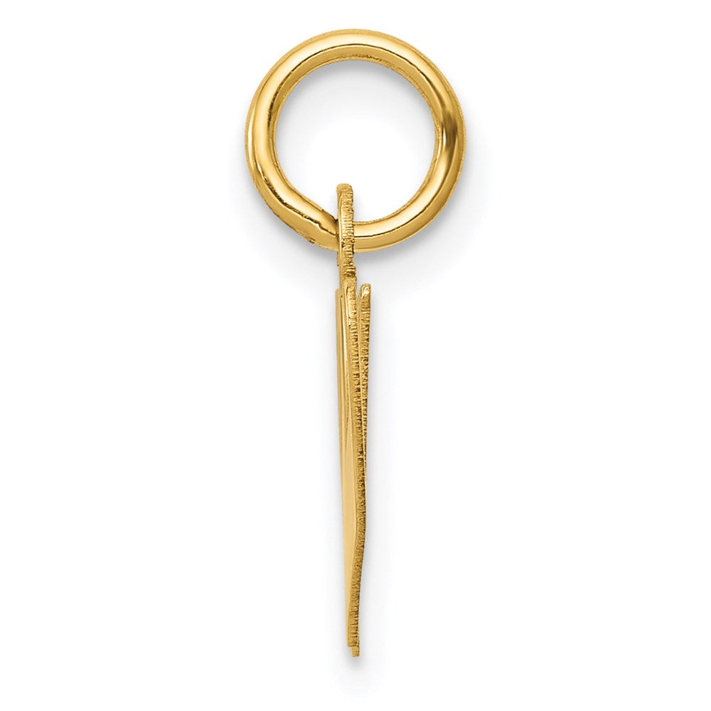 14k Yellow Gold 14K Small Fancy Script Letter W Initial Charm