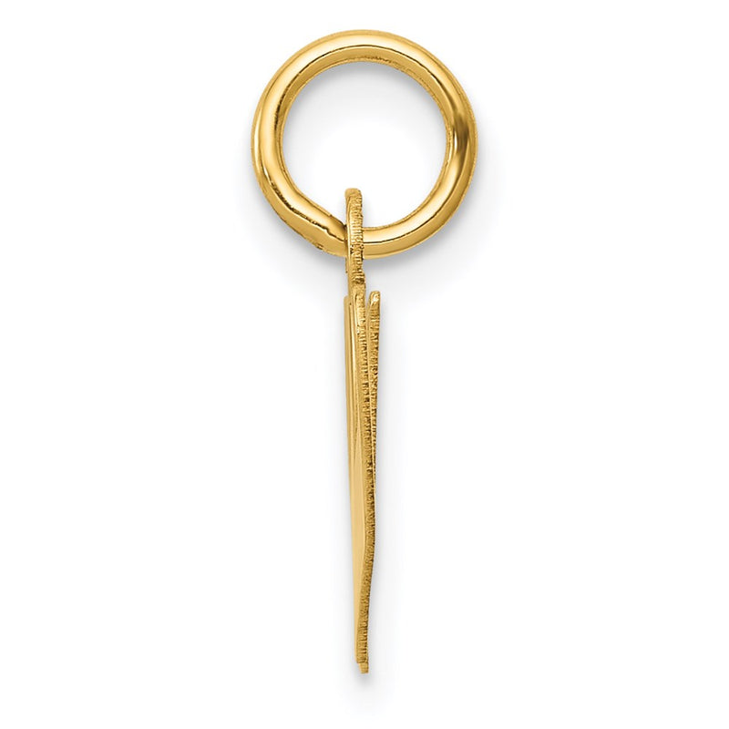 14k Yellow Gold 14K Small Fancy Script Letter W Initial Charm