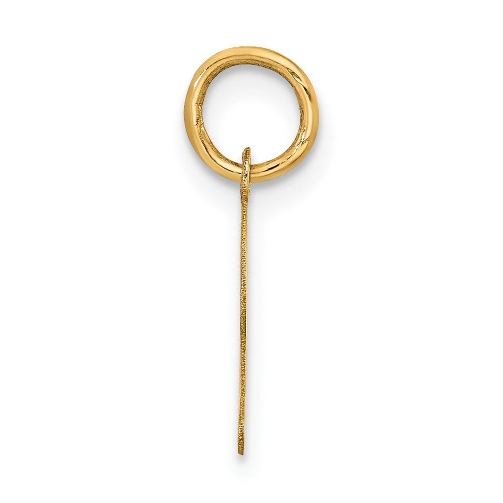 14K Yellow Gold Small Fancy Script Letter Z Initial Charm