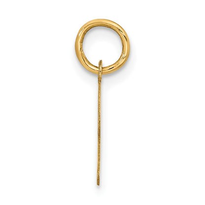 14K Yellow Gold Small Fancy Script Letter Z Initial Charm