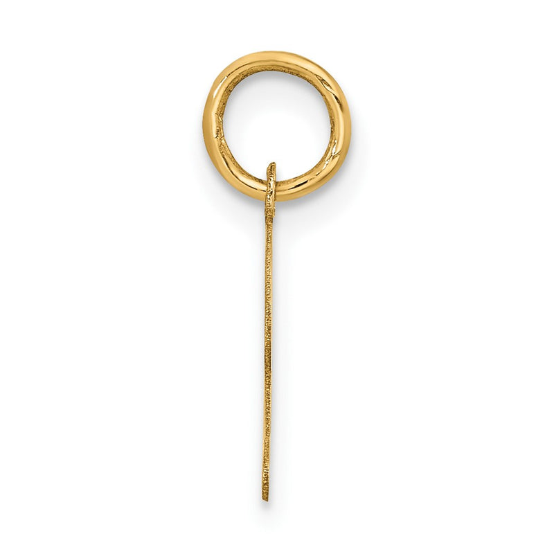 14K Yellow Gold Small Fancy Script Letter Z Initial Charm