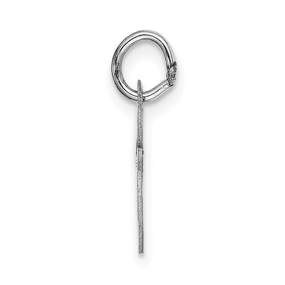 14k White Gold 14k White Gold Small Fancy Script Letter E Initial Charm