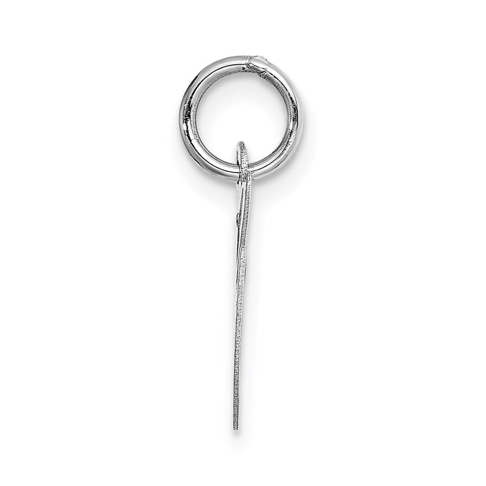 14k White Gold 14k White Gold Small Fancy Script Letter G Initial Charm