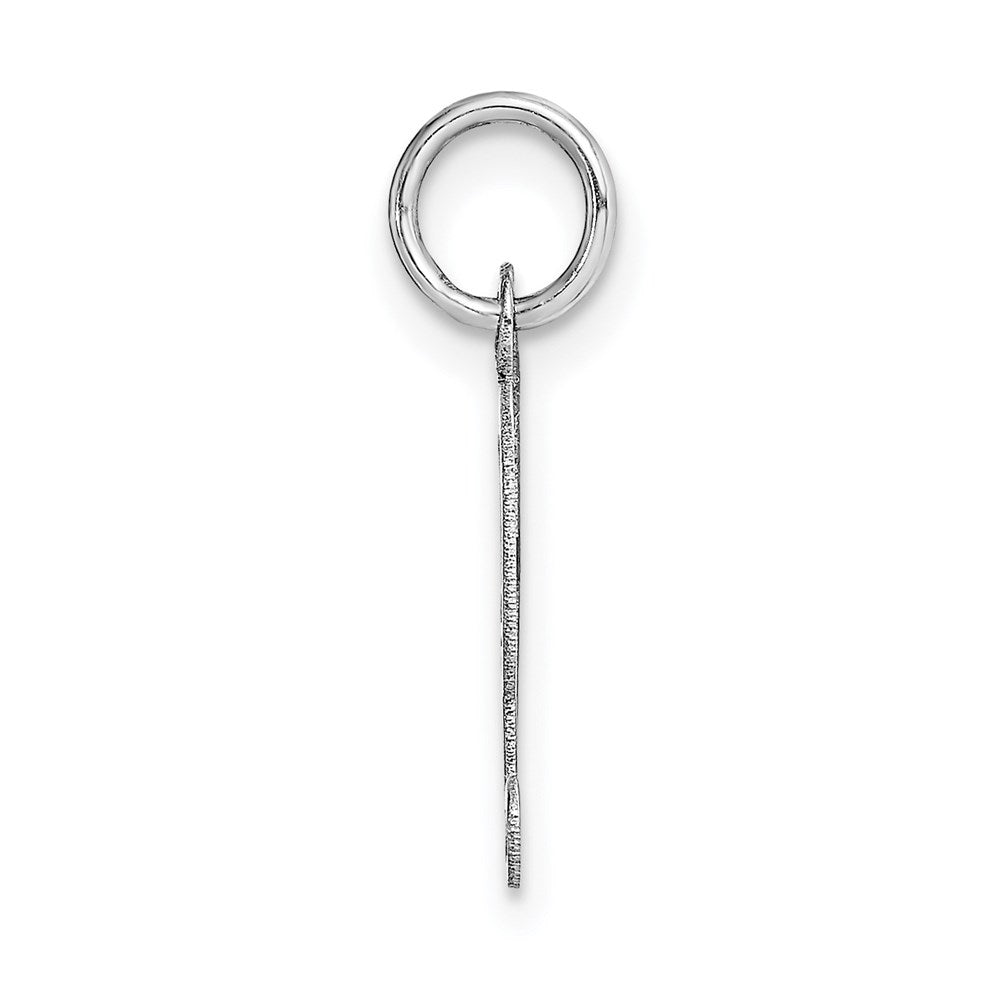 14k White Gold 14k White Gold Small Fancy Script Letter H Initial Charm