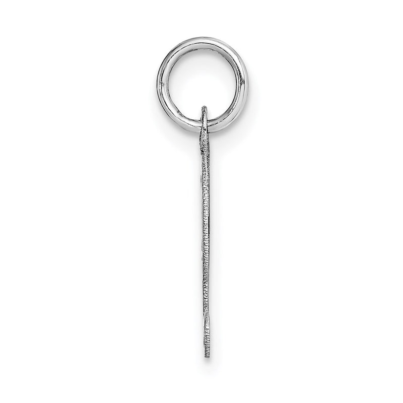 14k White Gold 14k White Gold Small Fancy Script Letter H Initial Charm