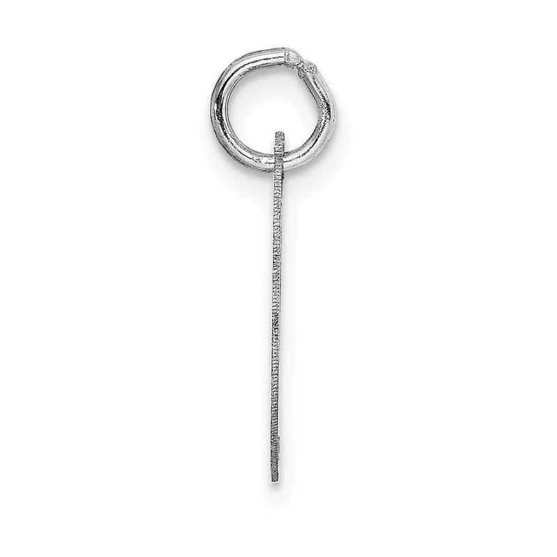 14k White Gold 14k White Gold Small Fancy Script Letter I Initial Charm
