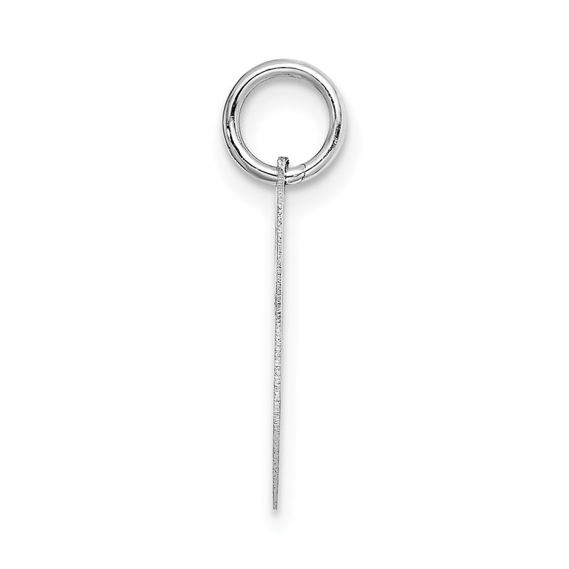 14k White Gold 14k White Gold Small Fancy Script Letter J Initial Charm
