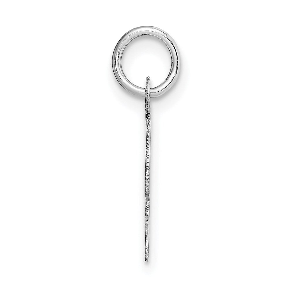 14k White Gold 14k White Gold Small Fancy Script Letter L Initial Charm