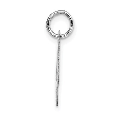 14k White Gold 14k White Gold Small Fancy Script Letter M Initial Charm
