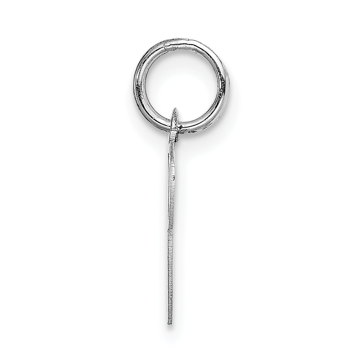 14k White Gold 14k White Gold Small Fancy Script Letter P Initial Charm
