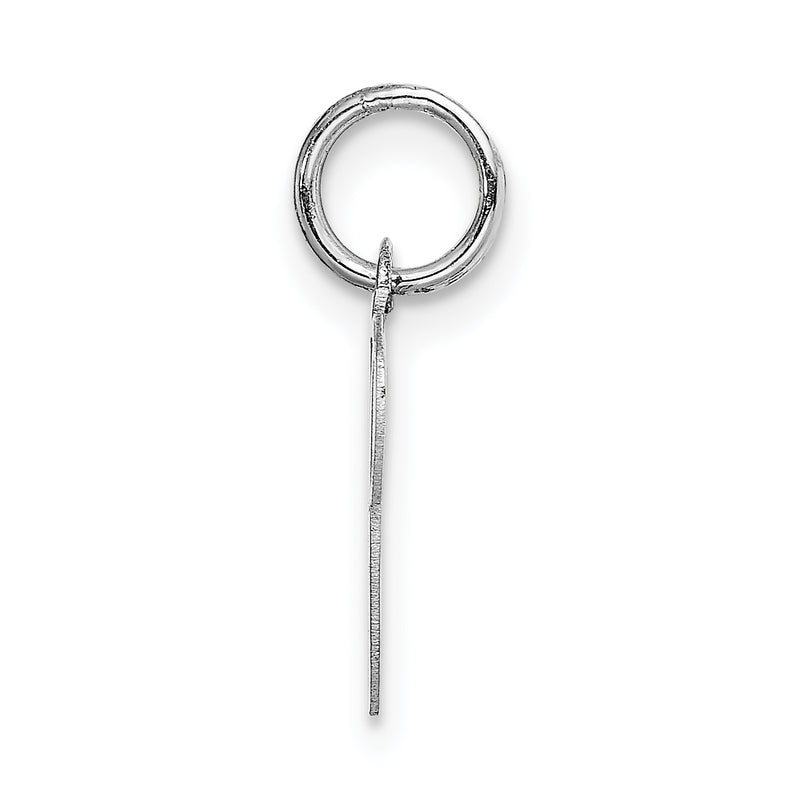 14k White Gold 14k White Gold Small Fancy Script Letter P Initial Charm