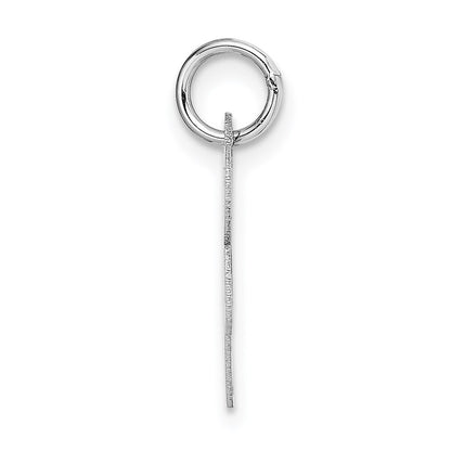 14k White Gold 14k White Gold Small Fancy Script Letter R Initial Charm