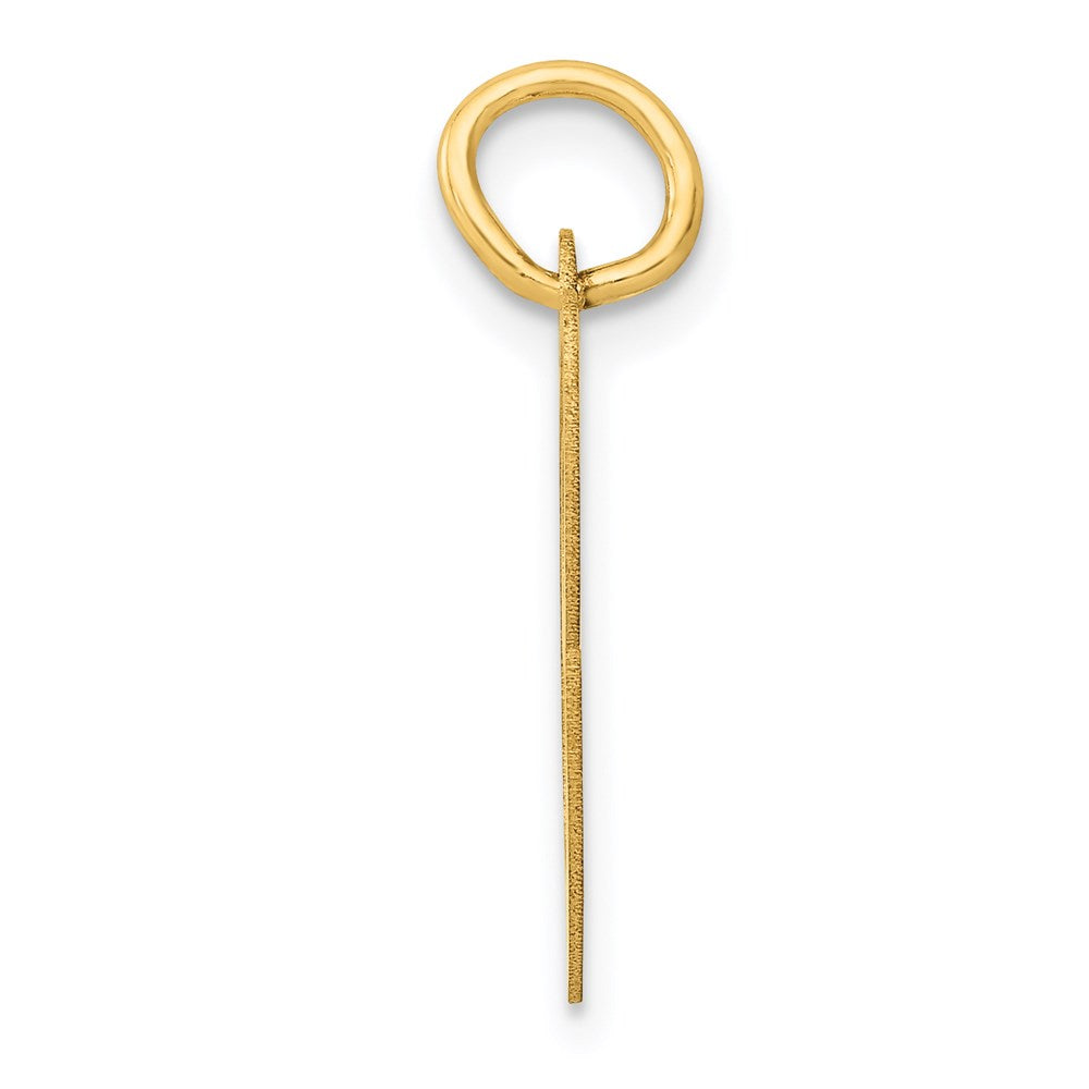 14k Yellow Gold 14K Medium Fancy Script Letter C Initial Charm