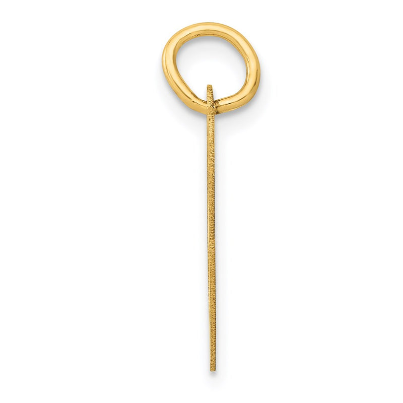 14k Yellow Gold 14K Medium Fancy Script Letter C Initial Charm