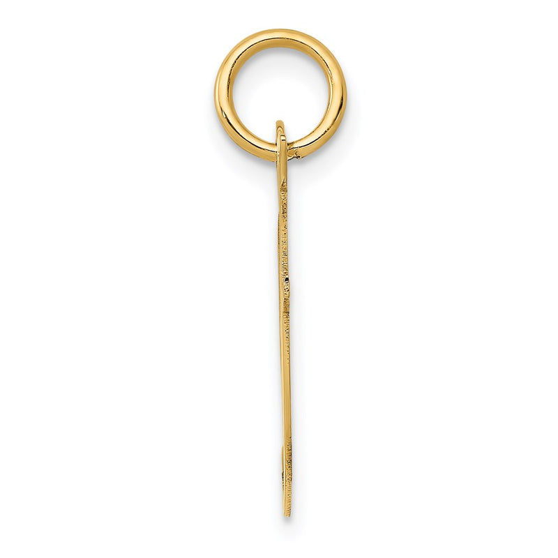 14k Yellow Gold 14K Medium Fancy Script Letter F Initial Charm