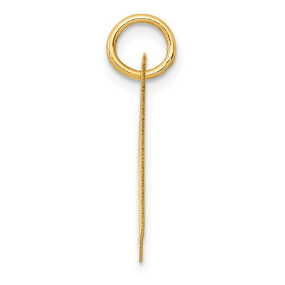 14k Yellow Gold 14K Medium Fancy Script Letter H Initial Charm