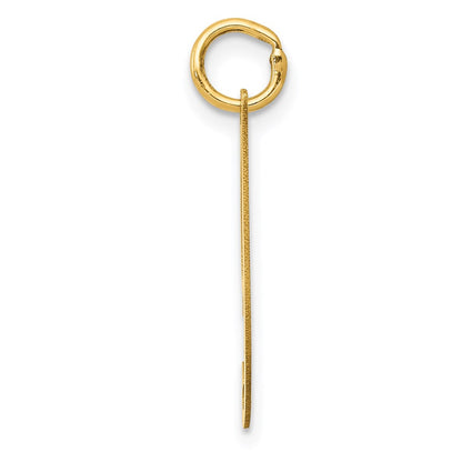 14k Yellow Gold 14K Medium Fancy Script Letter I Initial Charm