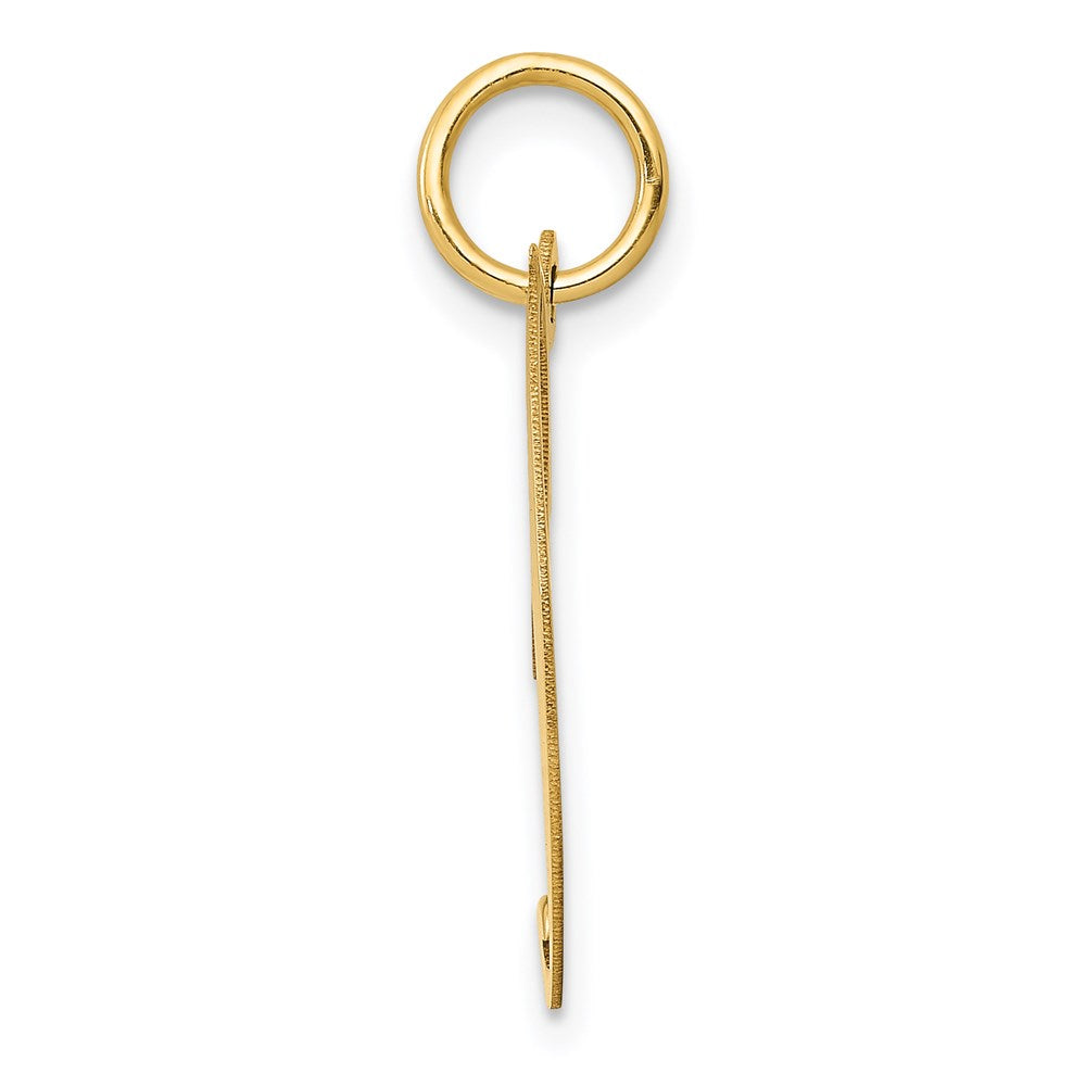 14k Yellow Gold 14K Medium Fancy Script Letter J Initial Charm