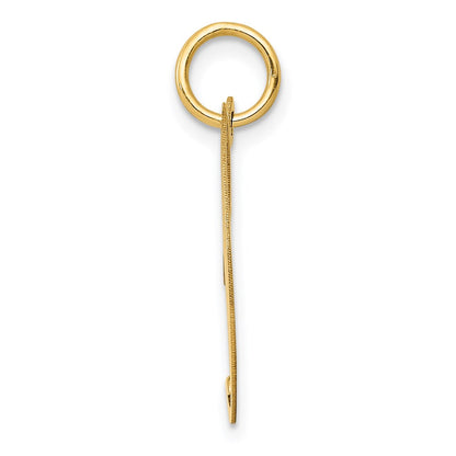 14k Yellow Gold 14K Medium Fancy Script Letter J Initial Charm