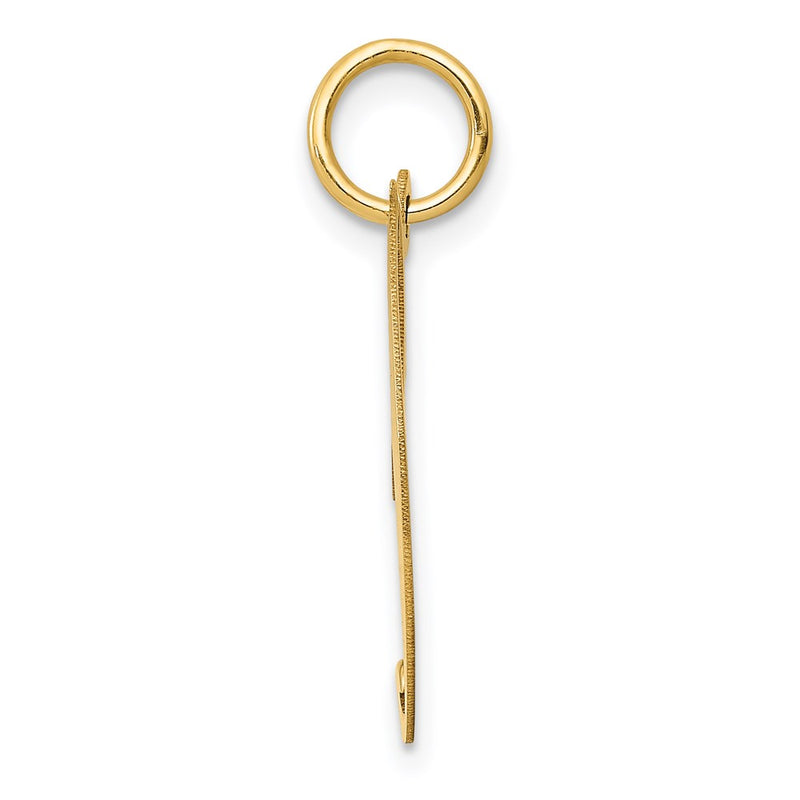 14k Yellow Gold 14K Medium Fancy Script Letter J Initial Charm