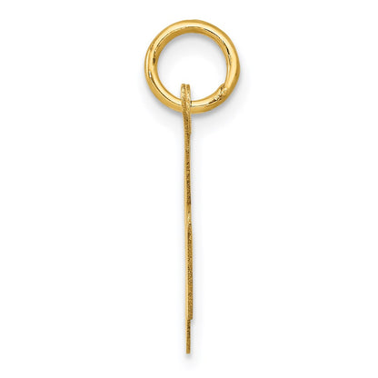14k Yellow Gold 14K Medium Fancy Script Letter K Initial Charm